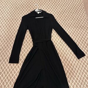 VINTAGE DianeVonFurstenberg Black Wrap Dress
